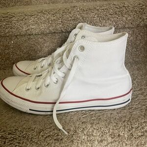 Converse White High-Top Sneakers size 9.5